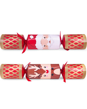 Santa and Reindeer Christmas Crackers Pack of 12