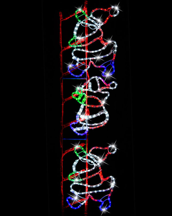 Santa Climbing Ladder Christmas LED Ropelight 1.5m