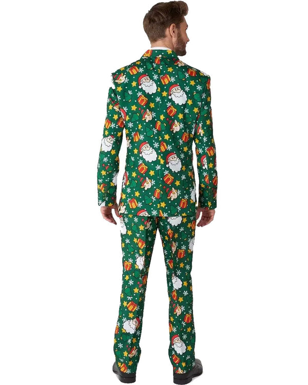 Christmas Santa Elves Green Mens Suitmeister