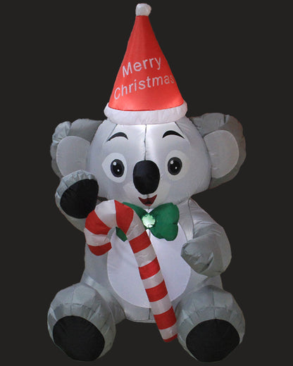 Santa Koala Christmas Lawn Inflatable 1.5m