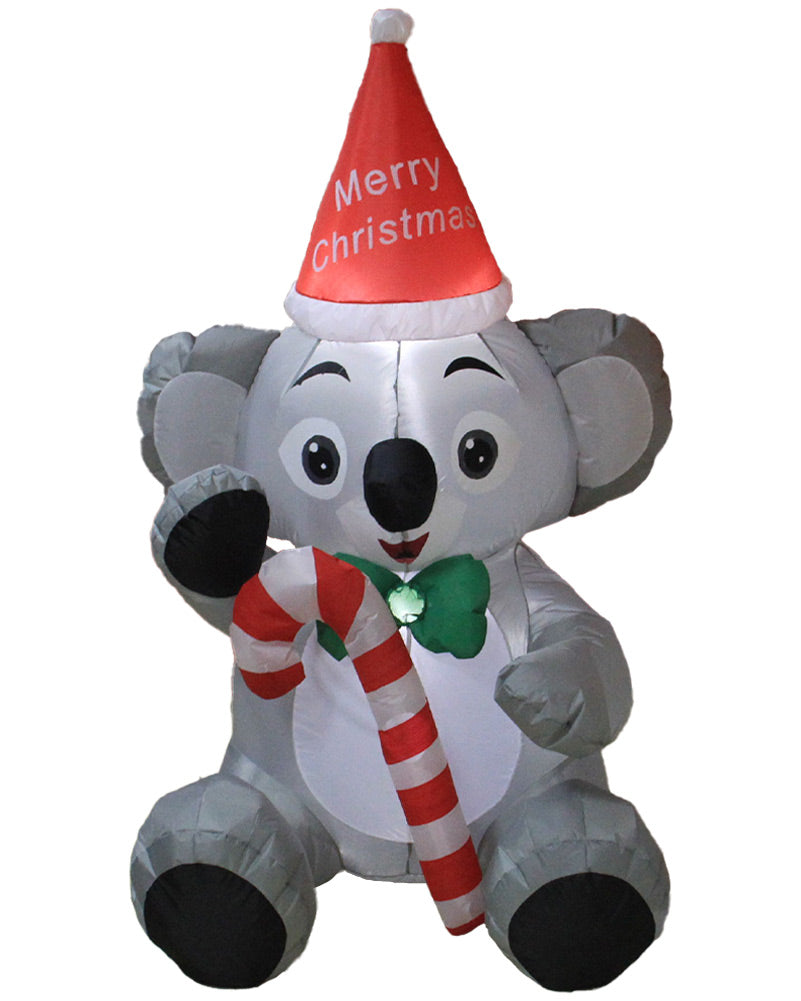 Santa Koala Christmas Lawn Inflatable 1.5m