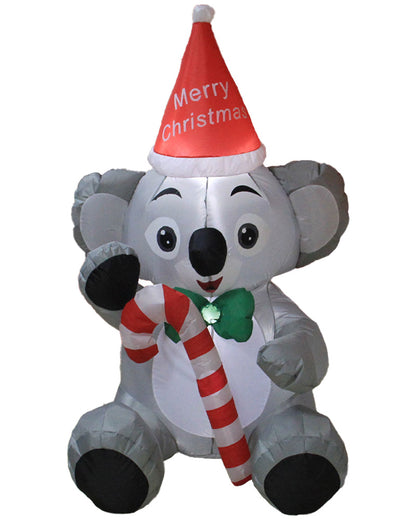 Santa Koala Christmas Lawn Inflatable 1.5m