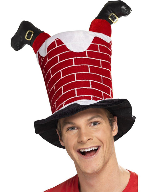 Christmas Santa Stuck In Chimney Hat