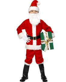 Santa Suit Deluxe Kids Christmas Costume