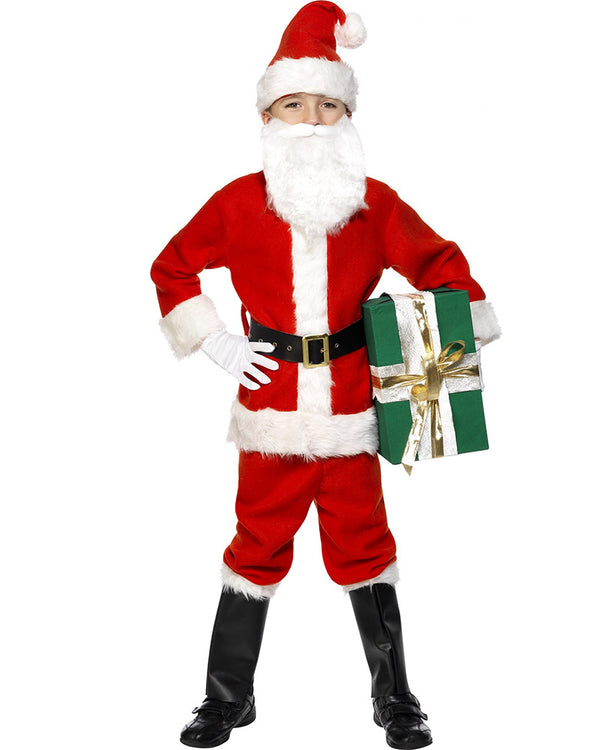 Santa Suit Deluxe Kids Christmas Costume
