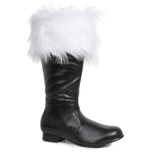 Santa Black Fur Deluxe Mens Christmas Boots