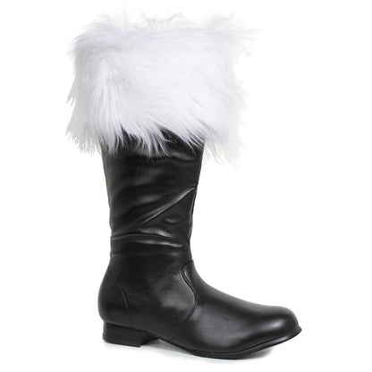 Santa Black Fur Deluxe Mens Christmas Boots