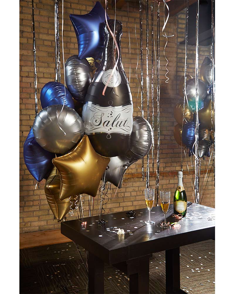 Silver Satin 45cm Star Balloon