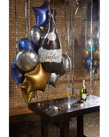 Silver Satin 45cm Star Balloon