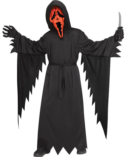 Scream Ghost Face Pumpkin Face Boys Costume
