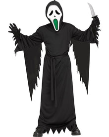 Scream Light Up Fade Mouth Ghost Face Boys Halloween Costume
