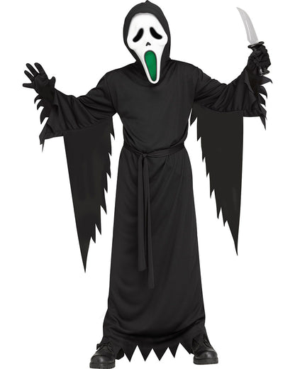 Scream Light Up Fade Mouth Ghost Face Boys Costume