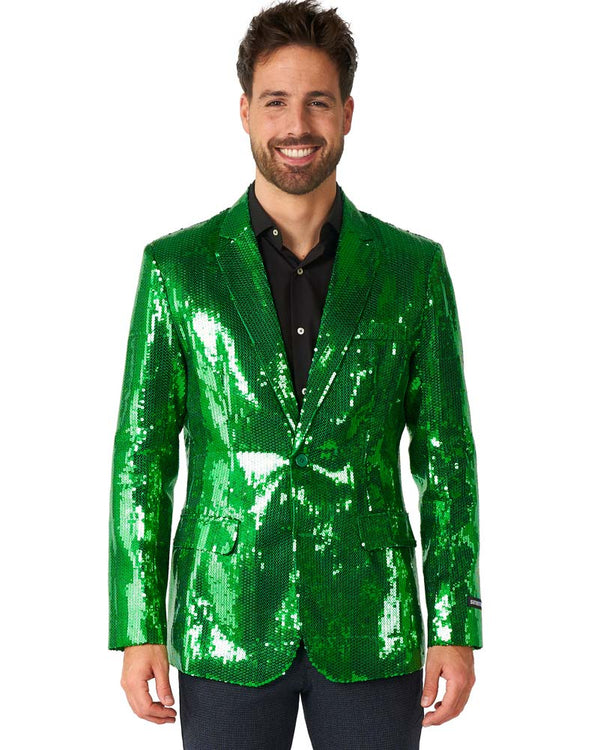 Sequins Green Mens Suitmeister Jacket