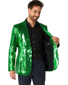 Sequins Green Mens Suitmeister Jacket