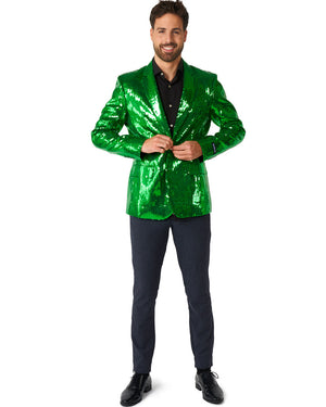 Sequins Green Mens Suitmeister Jacket
