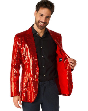 Sequins Red Mens Suitmeister Jacket