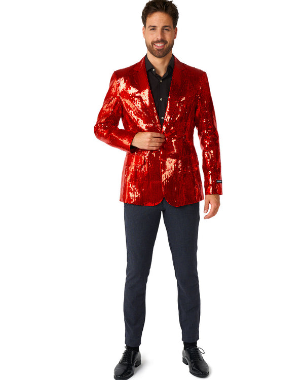 Sequins Red Mens Suitmeister Jacket