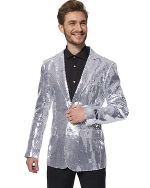 70s Sequins Silver Mens Suitmeister Jacket
