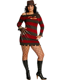 Sexy Miss Krueger Womens Plus Size Halloween Costume