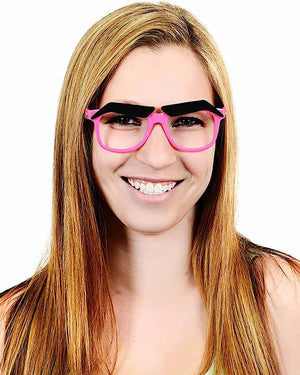 Pink Glasses with Eyebrows