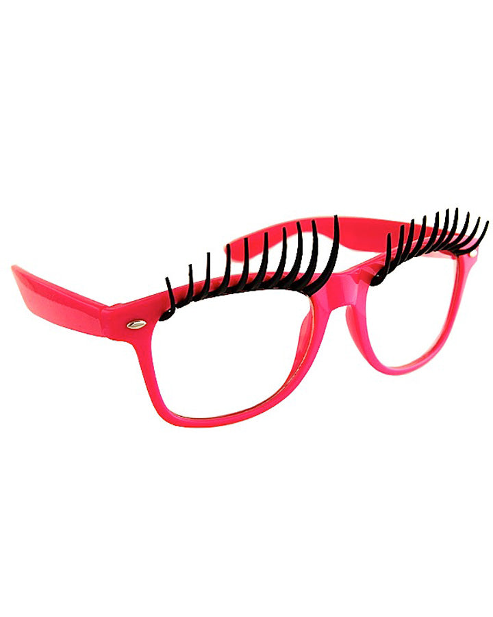 Pink Glasses with Eyelashes