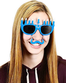 Menorah Glasses with Stache