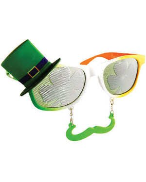 St Patrick Glasses with Hat and Moustache