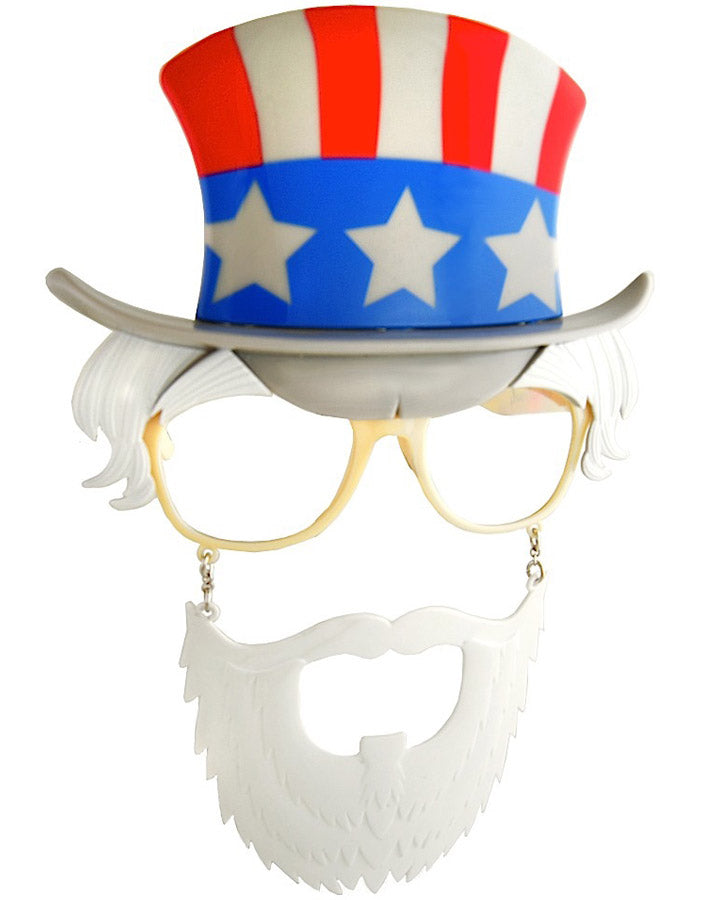 Uncle Sam American Glasses with Beard