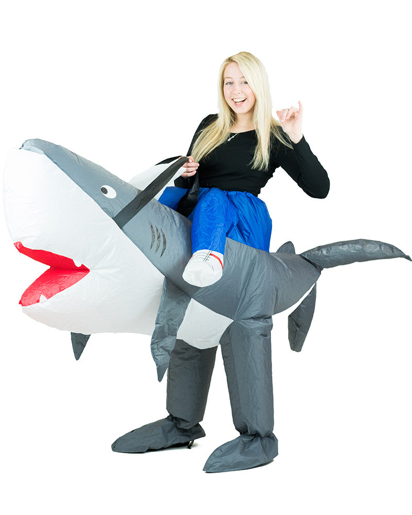 Grey Shark Inflatable Adult Costume