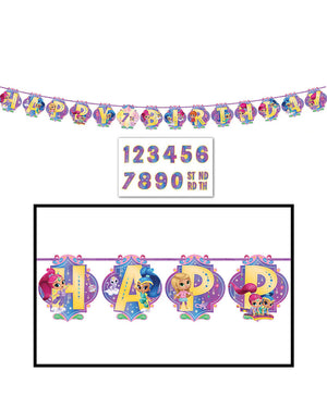 Shimmer and Shine Happy Birthday Letter Banner