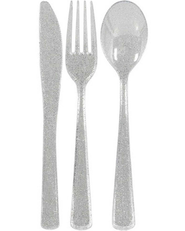 Shimmering Silver Premium Cutlery Set Pack of 48