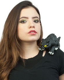 Black Cat Deluxe Shoulder Buddy Halloween Prop