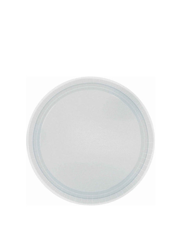 Silver 17cm Paper Plates Pack of 20
