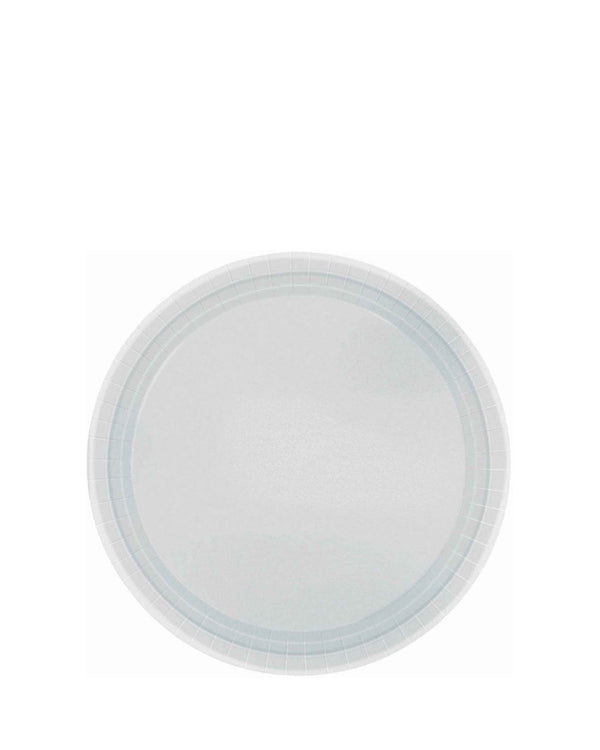 Silver 17cm Paper Plates Pack of 20