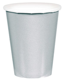 Silver 266ml Paper Cups Pack of 20