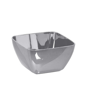 Silver 59ml Mini Plastic Catering Bowls Pack of 30