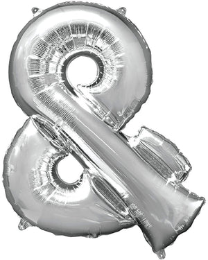 Silver 86cm And Symbol Supershape Foil Balloon