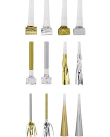 Silver and Gold Party Blowers Mega Value Pack of 50