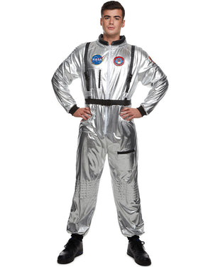 Silver Astronaut Suit Mens Costume