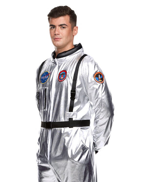 Silver Astronaut Suit Mens Costume