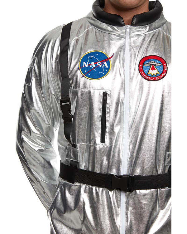 Silver Astronaut Suit Mens Costume