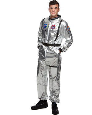 Silver Astronaut Suit Mens Costume