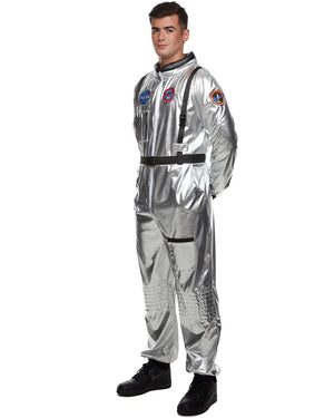 Silver Astronaut Suit Mens Costume