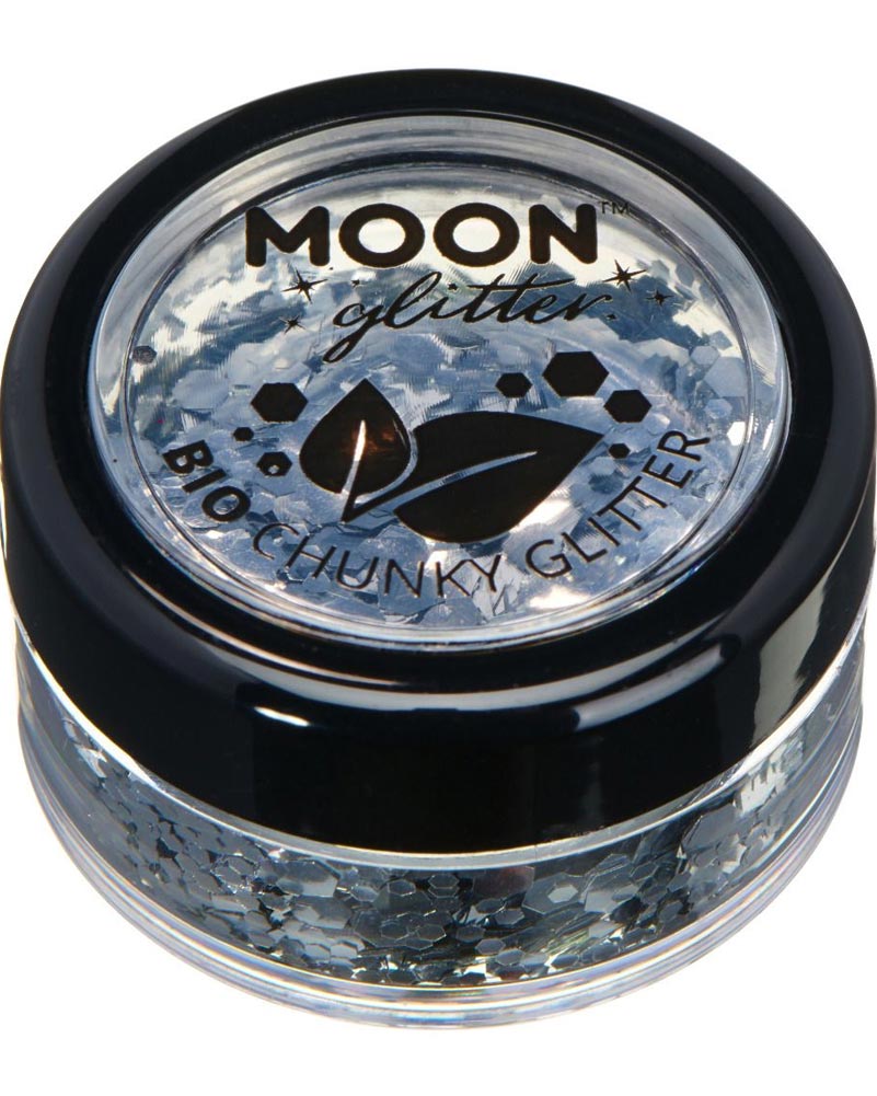 Silver Chunky Biodegradable Body Glitter 3g