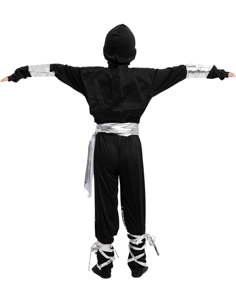 Silver Dragon Ninja Kids Costume