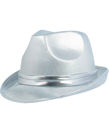 Silver Fedora Hat