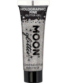 Silver Fine Holographic Body Glitter Gel 12ml