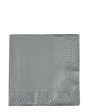 Christmas Silver Lunch Napkins Pack of 40