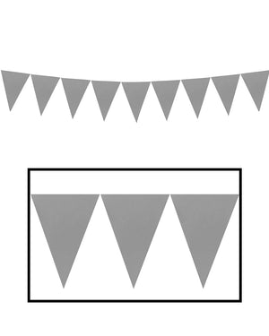 Christmas Silver Pennant Banner 4.5m