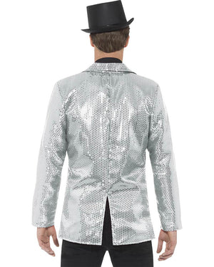 Silver Sequin Jacket Mens Costume